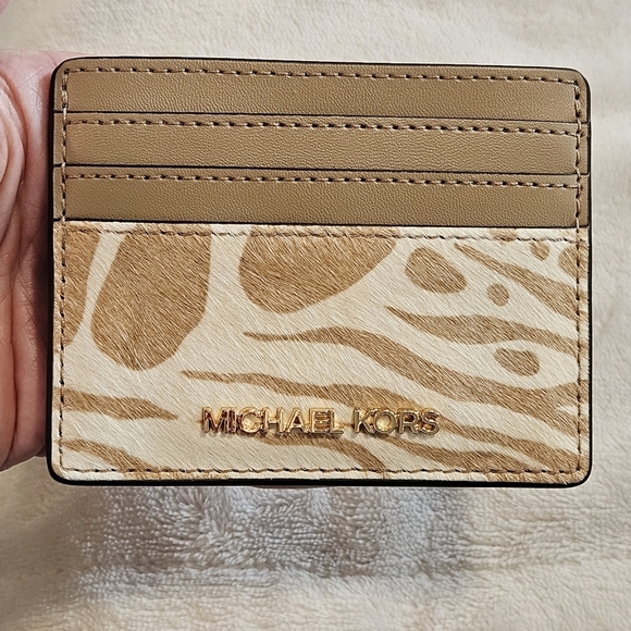 MICHAEL KORS Jet Set Travel Card Holder Camel NWT - Picture 5 of 5